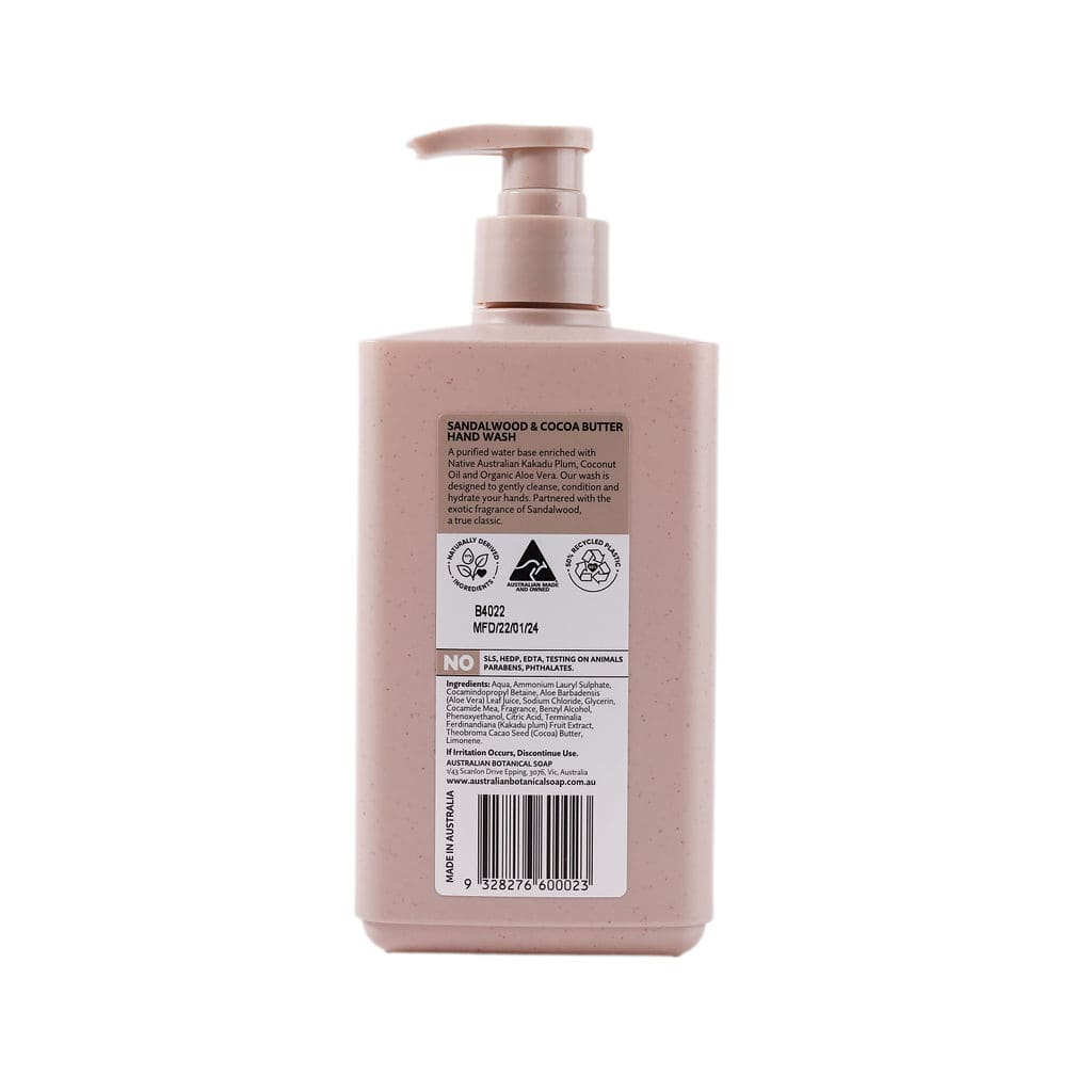 Sandalwood & Cocoa Butter 500ml Hand Wash - Image 6
