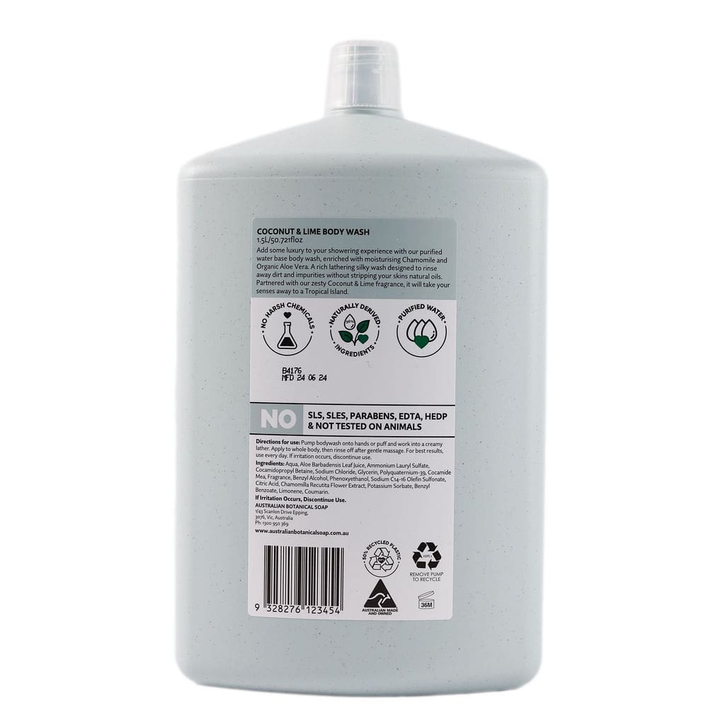 Coconut & Lime Body Wash Refill - 1.5L - Image 5
