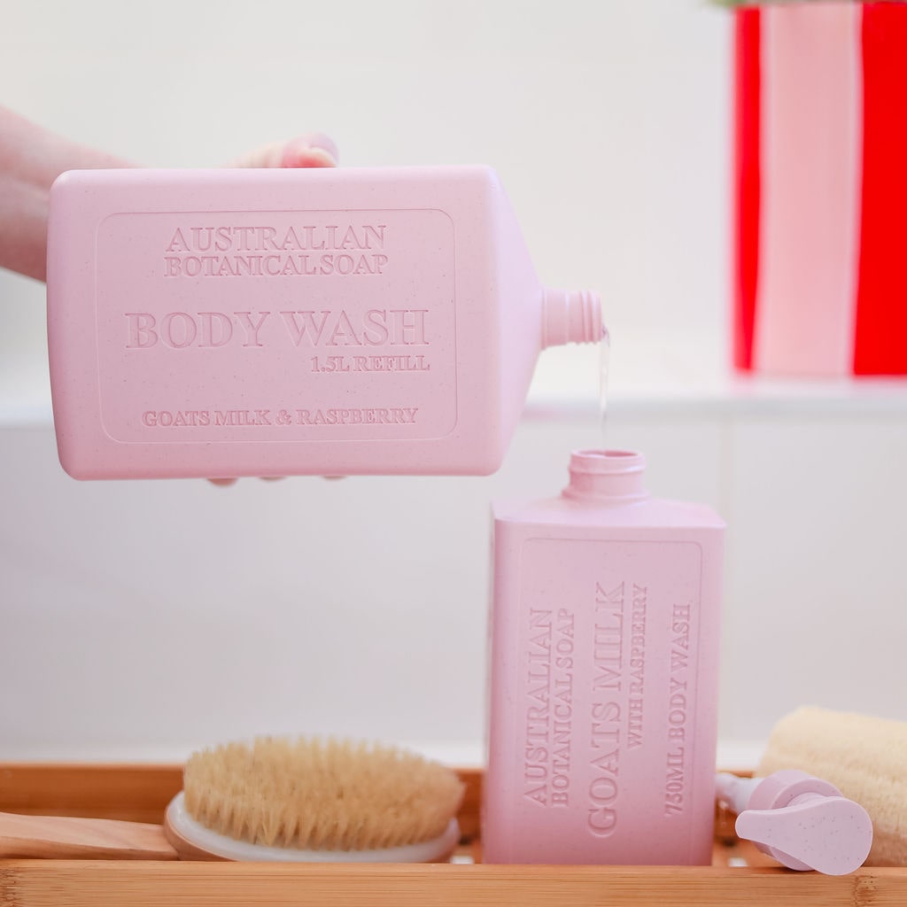 Goats Milk with Raspberry Body Wash Bundle