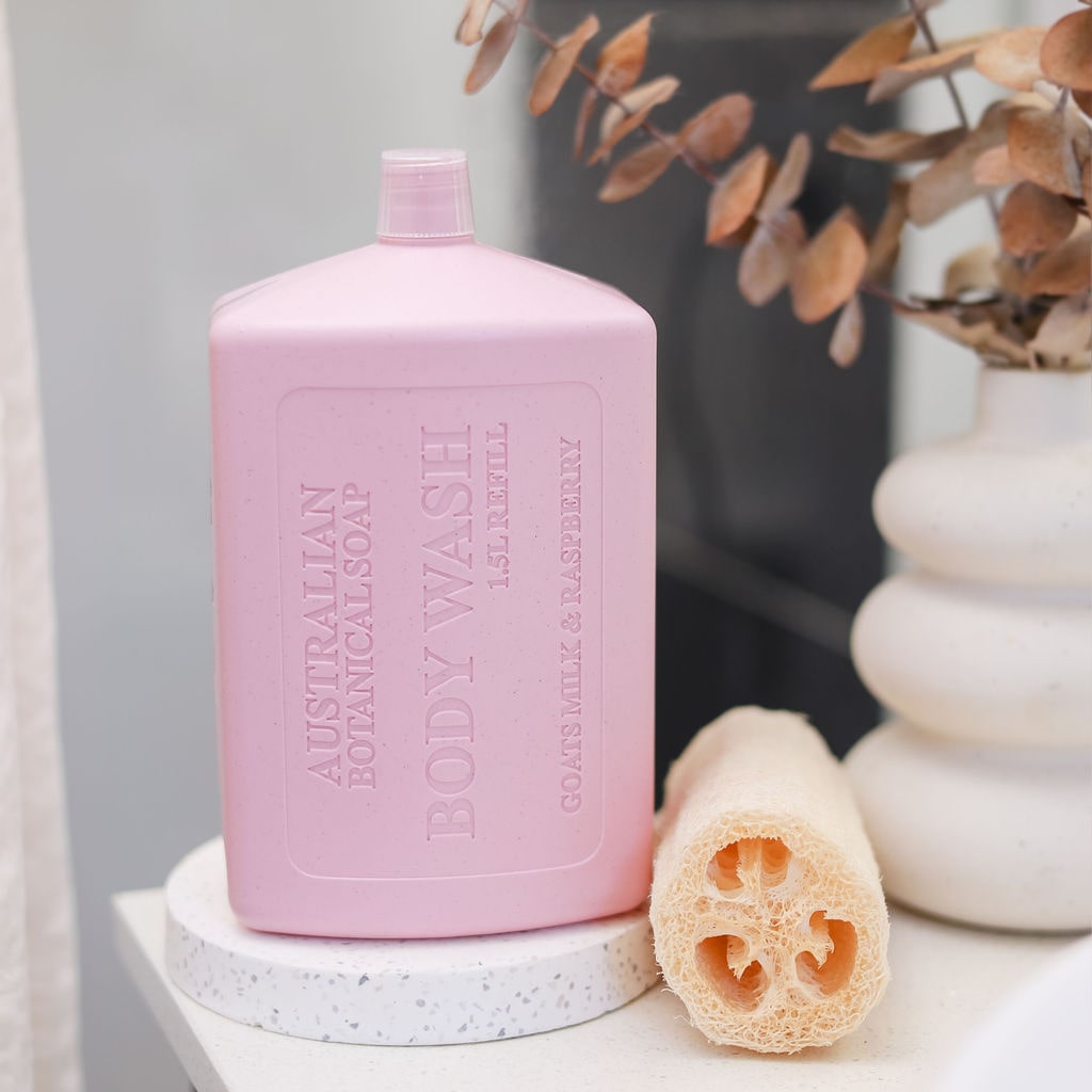 Goats Milk with Raspberry Body Wash Refill – 1.5L