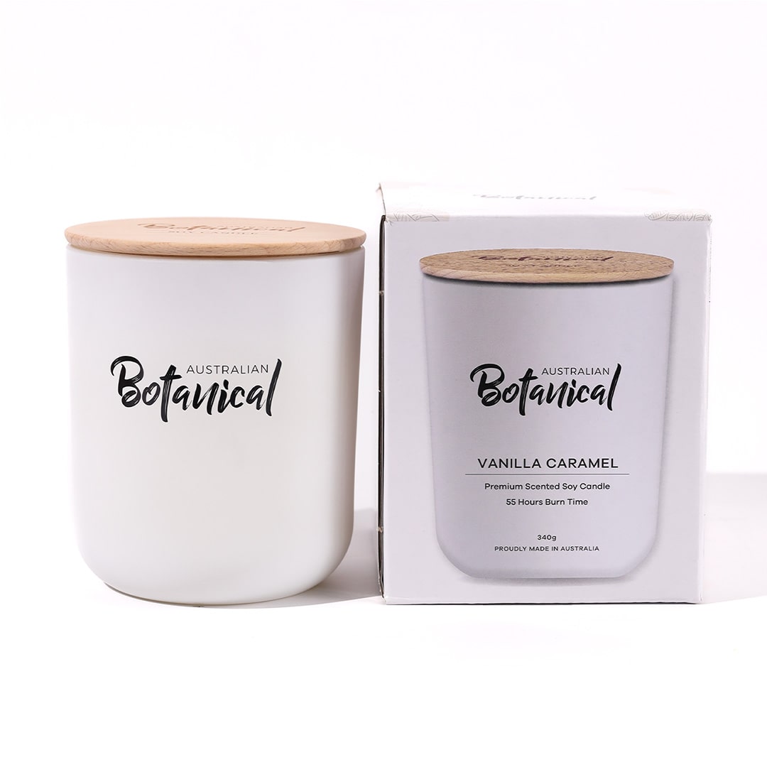 Vanilla Caramel Scented Soy Candle - Image 5